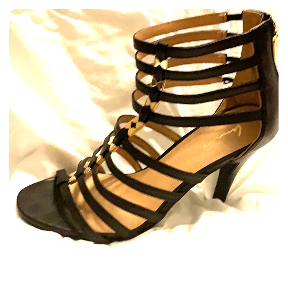 Lane Bryan’s high heel gladiator sandals 12W black